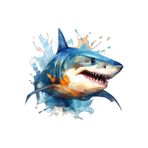 TSC Köpek Balığı Dev Megaladon 19 Cm Araba Sticker Yapıştırması Renkli, 85OTOETİKET-73