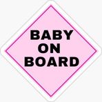 TSC MD1 Dikkat Arabada Bebek Var Sticker Oto Etiket 18 cm Oto Cam Uyarı Levha