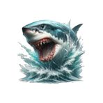 TSC Megaladon 19 Cm Dev Köpek Balığı Araba Sticker Yapıştırması Renkli, 85OTOETİKET-76