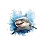 TSC Megaladon Dev Köpek Balığı Araba Sticker 19 Cm Renkli, 85OTOETİKET-77