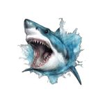TSC Megaladon Resmi Araba Sticker Yapıştırması MDX3 19 Cm Dev Köpek Balığı Renkli, 85OTOETİKET-78