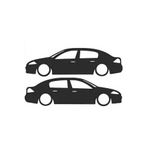 TSC Megane 2 Sedan Basık Kelebek Cam Sticker 2 Adet Renkli, Kapikolu-z124