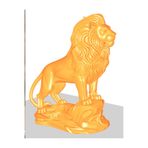 TSC Minimalist Aslan Figürü 3D Baskı Koleksiyon Gold Renk 13cm, PLADEkoratifx68