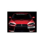 TSC Mitsubishi Evolution Alınlık Ön Cam Sticker Beyaz, Kapikolu-z171