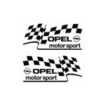 TSC Opel Motor Spor Ayna Sticker Yapıştırma 2 Adet Çok Renkli, Z361