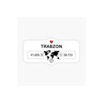 TSC Trabzon 2 Gps Harita Sticker Oto Araba Yapıştırma 17cm Çok Renkli, STICKER2K111