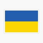 TSC Ukrayna Ukraine Bayrak sticker 19 cm Model2