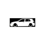 TSC Volkswagen Golf Mk4 Basık Kasa Sticker Kelebek Cam Yapıştırması Siyah Çok Renkli, Siyah1b18