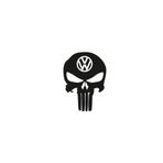 TSC Volkswagen Kuru Kafa Punisher Araba Sticker Yapıştırma Çok Renkli, Z673