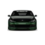 TSC Volkswagen Scirocco Ön Cam Araba Sticker Beyaz, Z967