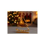 TSC Yılbaşı Temalı Mini Süs Seti PLA Plastik Gold Renk 15CM Hediyelik Figür, PLADEkoratifx108