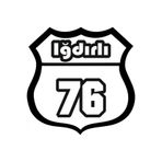 TSC Z1897 Iğdırlı 76 Etiket Siyah Yapıştırma Oto Sticker