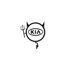 TSC Z759 Kia Araba Komik Şeytan Yapıştırma Sticker