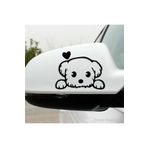 TSC Z993 Sevimli Köpek Dost 2'li Araba Sticker