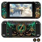 Tscope Nintendo Switch için Koruyucu Kılıf, Zelda Tears of The Kingdom Sert Kabuk Yerleştirilebilir Çizilmez Darbeye Dayanıklı İnce Kapak NS Consolo Joy-con için (Anahtar Siyahı)