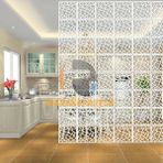 Tsd Dekorasyon Ahşap Tavana Asmalı Dekoratif Oda Bölücü/seperatör Duvar Panelleri - 28 x 28 - Beyaz