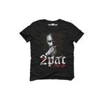 Tshirthane 2Pac Thug Life Hip-Hop Rap Müzik Baskılı Dar Kesim Slim Fit Erkek T-Shirt
