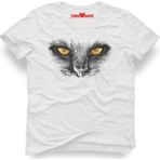 Tshirthane 3D Cat Kedi Beyaz Erkek T-Shirt - XL