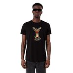 Tshirthane Adorable Reindeer Christmas Siyah Erkek T-shirt
