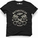 Tshirthane American Costum Built Not Siyah Erkek T-shirt