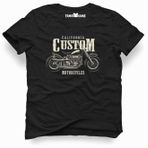 Tshirthane American Costum California Siyah Erkek T-shirt