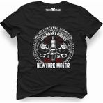 Tshirthane American Road Race Siyah Erkek T-shirt