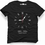 Tshirthane Atatürk 10 Kasım 09:05 Siyah Erkek T-Shirt