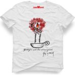 Tshirthane Atatürk Yaktığın Işık Beyaz Erkek T-Shirt