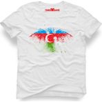 Tshirthane Azerbaycan Azerbaijan Beyaz Erkek T-Shirt - L