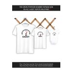 Tshirthane Baba Oğul Kız Yakıt Göstergesi, Beyaz, 3-6 Ay