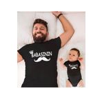 Tshirthane Babasının Veliahtı Baba Oğul Kız, Siyah, 15-18 Ay