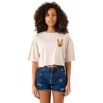 Tshirthane Bad Bunny Halloween Monstiez Bej Kadın Crop