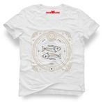 Tshirthane Balık Burcu Pisces Beyaz Erkek Tshirt