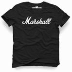 Tshirthane Baskılı Örme Siyah Erkek T-shirt