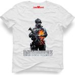 Tshirthane Battlefield Beyaz Erkek T-Shirt