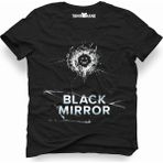 Tshirthane Black Mirror Cover Siyah Erkek Tshirt