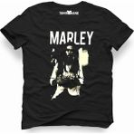 Tshirthane Bob Marley Siyah Erkek T-shirt