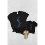 Tshirthane Bordo Mavi Dna Baba Oğul Kız (Tek Ürün Fiyatıdır Kombin Yapmak Için En Az 2 Adet Sepete Ekleyiniz) - 1 - 2 Yaş - Siyah