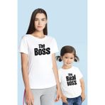 Tshirthane Boss Realboss Anne Kız & Oğul Tişört (Tek Ürün Fiyatıdır Kombin Yapmak Için 2 Adet Sepete Ekleyiniz) - 2 Yaş - Beyaz
