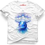 Tshirthane Bowling Strike Beyaz Erkek T-Shirt - XS