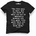 Tshirthane Charles Bukowski The Free Soul İs Rare But You Know İt Siyah Erkek T-shirt