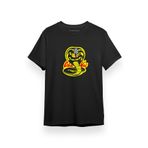 Tshirthane Cobra Kai Logo Siyah Siyah Erkek T-shirt