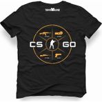 Tshirthane Csgo Cs Go Menu Siyah Erkek T-Shirt