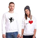 Tshirthane Cupid Heart Sevgili Kombinleri Sweatshirt Kombini, Erkek, L-Tek Ürün Fiyatıdır, Kombin Yapmak İçin En Az 2 Adet Sepete Ekleyiniz