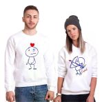 Tshirthane Cupid Sevgili Kombinleri Sweatshirt Kombini