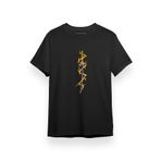 Tshirthane Demon Slayer Anime Demon Killer Thunder Katana Siyah Kısa Kol Erkek T-shirt