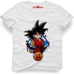 Tshirthane Dragon ball Goku Goten Erkek T-Shirt - XXL - Beyaz
