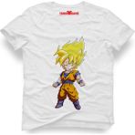 Tshirthane Dragon ball goten Erkek T-Shirt - M - Beyaz