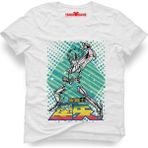 Tshirthane Dragon ball saiyan Erkek T-Shirt - XL - Beyaz