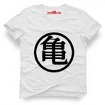 Tshirthane Dragon Ball Saiyan Logo Beyaz Erkek T-shirt